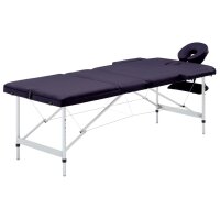 vidaXL Massageliege Klappbar 3-Zonen mit Aluminiumgestell...