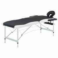 vidaXL Massageliege Klappbar 2-Zonen Aluminiumgestell...