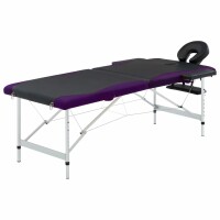 vidaXL Massageliege Klappbar 2-Zonen Aluminiumgestell...