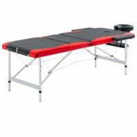 vidaXL Massageliege Klappbar 3-Zonen Aluminiumgestell...