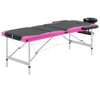 vidaXL Massageliege Klappbar 3-Zonen Aluminiumgestell...