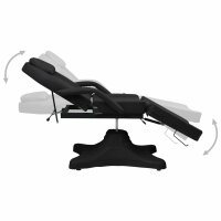 vidaXL Massagetisch Schwarz 180x62x(86,5-118) cm