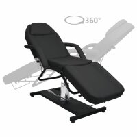 vidaXL Massagetisch Schwarz 180x62x(87-112) cm