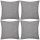 4 graue Kissenbezüge Baumwolle 50 x 50 cm