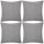 4 graue Kissenbezüge Baumwolle 80 x 80 cm