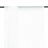 vidaXL Fadenvorhang 2 Stk.100 x 250 cm Wei&szlig;