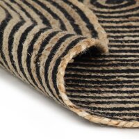 vidaXL Teppich Handgefertigt Jute mit Spiralen-Design...