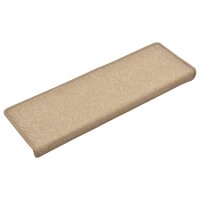 vidaXL Teppich-Treppenstufen 15 Stk. 65x21x4 cm Taupe