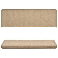 vidaXL Teppich-Treppenstufen 15 Stk. 65x21x4 cm Taupe