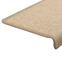 vidaXL Teppich-Treppenstufen 15 Stk. 65x21x4 cm Taupe