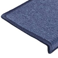 WOWONA Teppich-Treppenstufen 15 Stk. 65 x 25 cm Blau