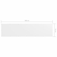 vidaXL Balkon-Sichtschutz Wei&szlig; 75x300 cm Oxford-Gewebe