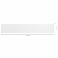 vidaXL Balkon-Sichtschutz Wei&szlig; 90x500 cm Oxford-Gewebe