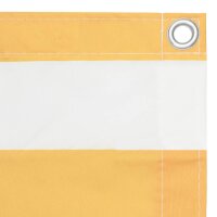 vidaXL Balkon-Sichtschutz Wei&szlig; und Gelb 75x600 cm Oxford-Gewebe