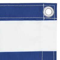 vidaXL Balkon-Sichtschutz Wei&szlig; und Blau 75x300 cm Oxford-Gewebe