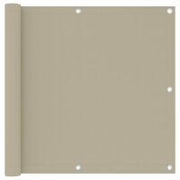 vidaXL Balkon-Sichtschutz Beige 90x500 cm Oxford-Gewebe