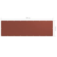 vidaXL Balkon-Sichtschutz Terracotta-Rot 120x400 cm Oxford-Gewebe
