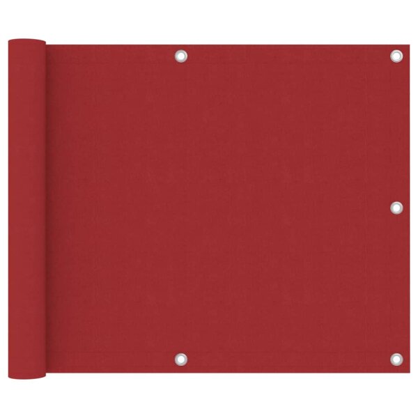 vidaXL Balkon-Sichtschutz Rot 75x600 cm Oxford-Gewebe