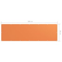 vidaXL Balkon-Sichtschutz Orange 90x300 cm Oxford-Gewebe