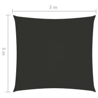 vidaXL Sonnensegel Oxford-Gewebe Quadratisch 3x3 m Anthrazit