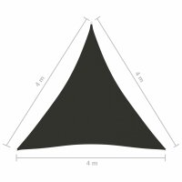 vidaXL Sonnensegel Oxford-Gewebe Dreieckig 4x4x4 m Anthrazit