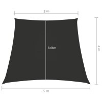 vidaXL Sonnensegel Oxford-Gewebe Trapezf&ouml;rmig 3/5x4 m Anthrazit