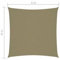 vidaXL Sonnensegel Oxford-Gewebe Quadratisch 4x4 m Beige