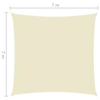 vidaXL Sonnensegel Oxford-Gewebe Quadratisch 7x7 m Cremewei&szlig;