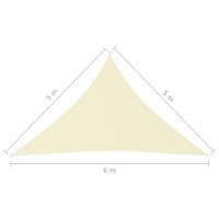 vidaXL Sonnensegel Oxford-Gewebe Dreieckig 5x5x6 m Cremewei&szlig;