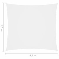 vidaXL Sonnensegel Oxford-Gewebe Quadratisch 4,5x4,5 m Wei&szlig;