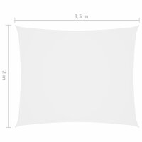 vidaXL Sonnensegel Oxford-Gewebe Rechteckig 2x3,5 m Wei&szlig;