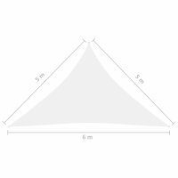 vidaXL Sonnensegel Oxford-Gewebe Dreieckig 5x5x6 m Wei&szlig;