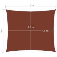WOWONA Sonnensegel Oxford-Gewebe Rechteckig 4x5 m Terrakottarot
