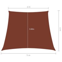 vidaXL Sonnensegel Oxford-Gewebe Trapezf&ouml;rmig 3/5x4 m Terracotta