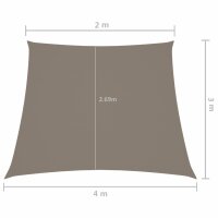 vidaXL Sonnensegel Oxford-Gewebe Trapezf&ouml;rmig 2/4x3 m Taupe