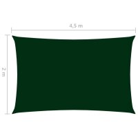 vidaXL Sonnensegel Oxford-Gewebe Rechteckig 2x4,5 m Dunkelgr&uuml;n