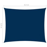 vidaXL Sonnensegel Oxford-Gewebe Rechteckig 3,5x4,5 m Blau