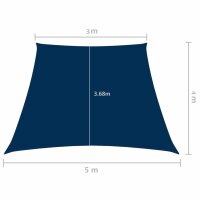 vidaXL Sonnensegel Oxford-Gewebe Trapezf&ouml;rmig 3/5x4 m Blau