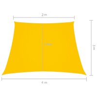 vidaXL Sonnensegel Oxford-Gewebe Trapezf&ouml;rmig 2/4x3 m Gelb