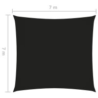 vidaXL Sonnensegel Oxford-Gewebe Quadratisch 7x7 m Schwarz