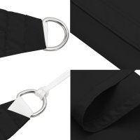 vidaXL Sonnensegel Oxford-Gewebe Rechteckig 3,5x5 m Schwarz