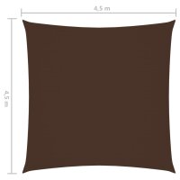 vidaXL Sonnensegel Oxford-Gewebe Quadratisch 4,5x4,5 m Braun