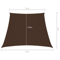 vidaXL Sonnensegel Oxford-Gewebe Trapezf&ouml;rmig 2/4x3 m Braun