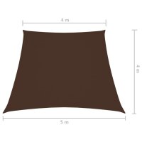 vidaXL Sonnensegel Oxford-Gewebe Trapezf&ouml;rmig 4/5x4 m Braun