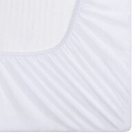 vidaXL Spannbettlaken 2 Stk. Wasserdicht Baumwolle 100x200 cm Weiß