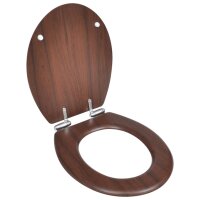 vidaXL Toilettensitz MDF Deckel mit Absenkautomatik...