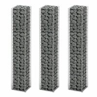 vidaXL Gabionen-Set 3-tlg. Verzinkter Draht...