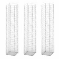 vidaXL Gabionen-Set 3-tlg. Verzinkter Draht...