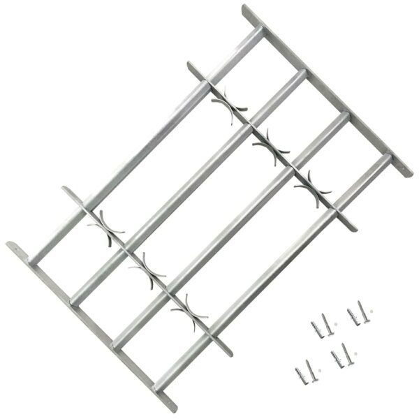 vidaXL Fenstergitter Verstellbar mit 4 Querst&auml;ben 700-1050 mm