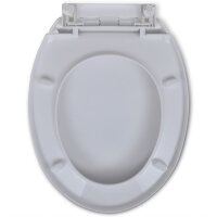 vidaXL Toilettensitz mit Absenkautomatik Wei&szlig; Oval